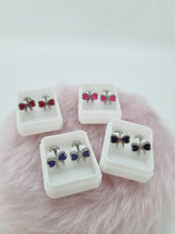 Producto - Aros abridor acero quirurgico moño esmalt