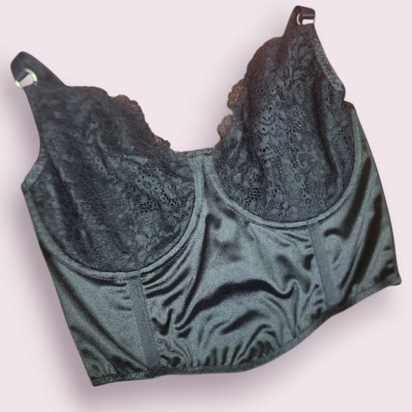 Producto - Bustier Satén negro T. 105