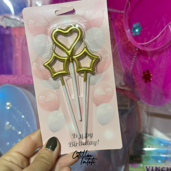 Producto - SET VELAS CORAZON Y ESTRELLA