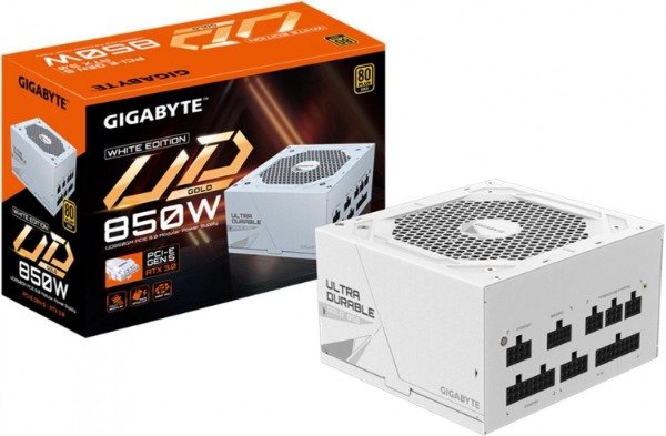 Producto - FUENTE GAMER GIGABYTE 850W 80 PLUS (BLANCA) PG5