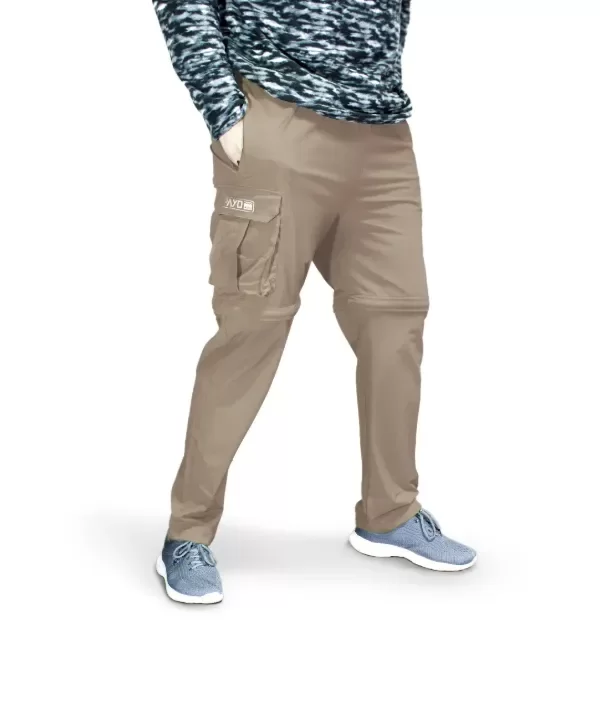 Pantalón payo desmontable secado rápido marrón claro — imagen 2