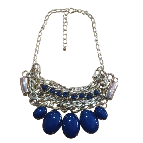 Producto - Collar Bijou Azul Gema Grande CC20