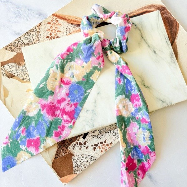 Producto - Scrunchie Lazo Flowers III