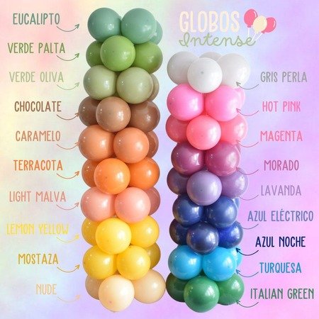 Producto - GLOBOS INTENSE 12" BY POP BALLOON X50U (ELEGIR PRODUCTO)