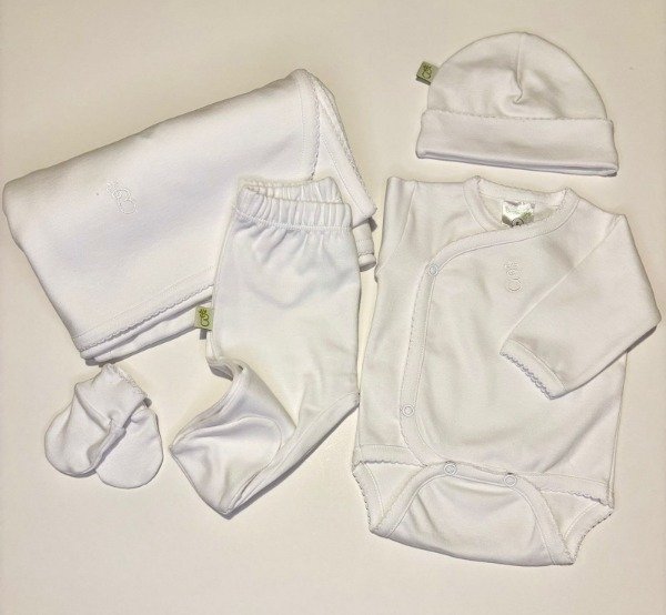 Producto - Ajuar 5 prendas PIMA blanco