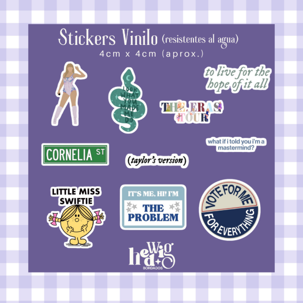 Producto - Pack 10 Stickers Vinilo TAYLOR SWIFT #2