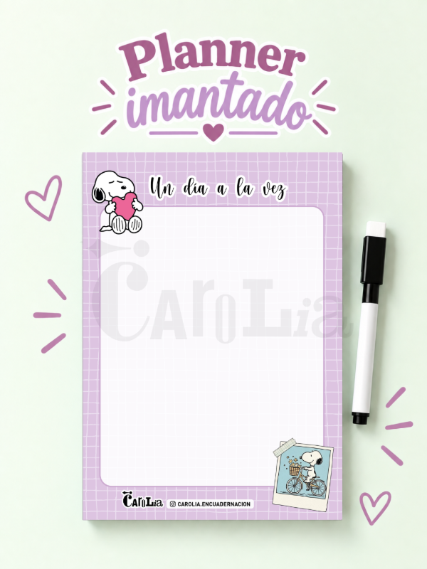 Producto - Planner imantado - Snoopy 3 -