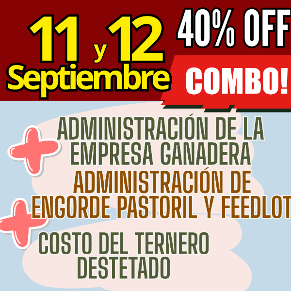 Producto - COMBO 3 CURSOS:Gestión Ganadera + Costo del Ternero + Engorde Pastoril y Feedlot - 0