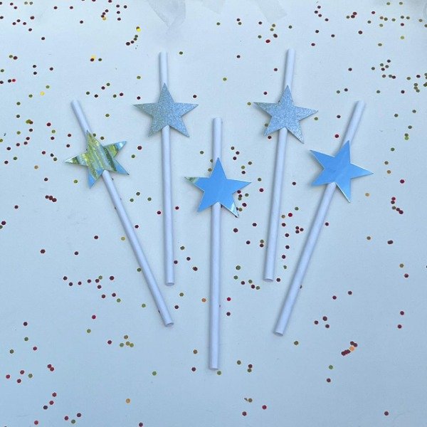 Producto - SORBETES ESTRELLA PLATEADO X 10