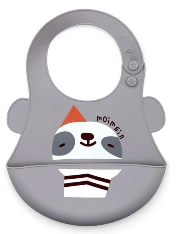 Producto - Babero con orejas gris