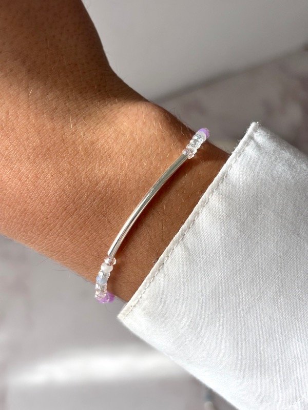Producto - Pulsera cristal stick mix lila