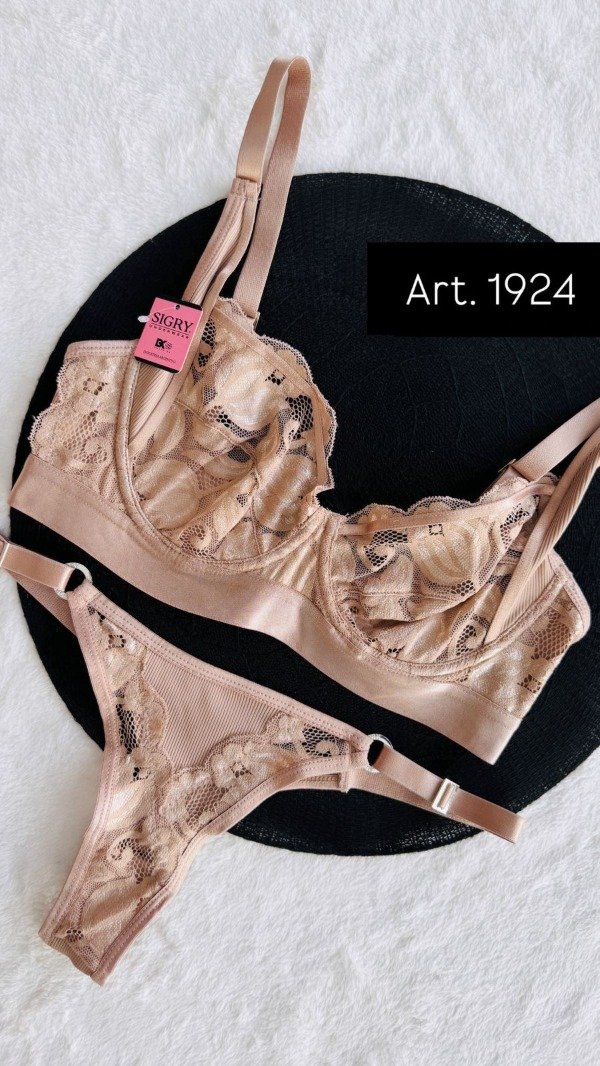 Producto - Conjunto morley encaje con aro nude T.100