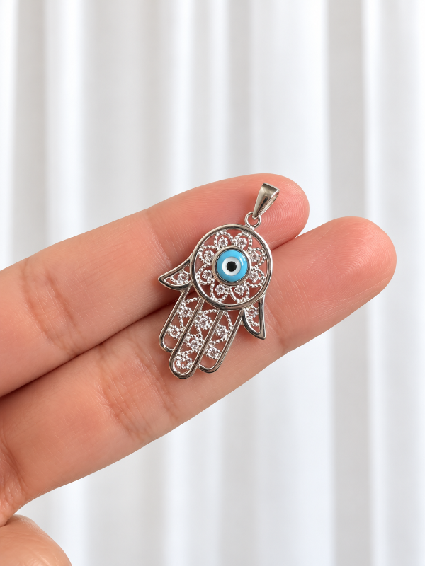 Producto - Dije mano de Fátima plata 925 italiana - 1