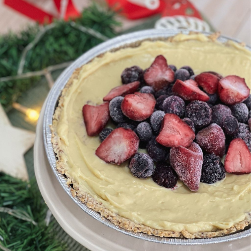 Producto - Tarta FRUTOS ROJOS - AJONJOLI - (sin harinas y sin azúcar)
