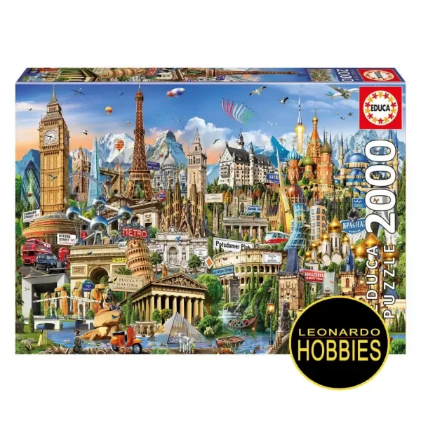 Producto - Símbolos de Europa 2000 Piezas Educa 17697