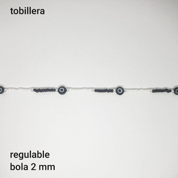 Producto - TOB #FP - Tobillera mostacilla con ojo turco (DOLAR)