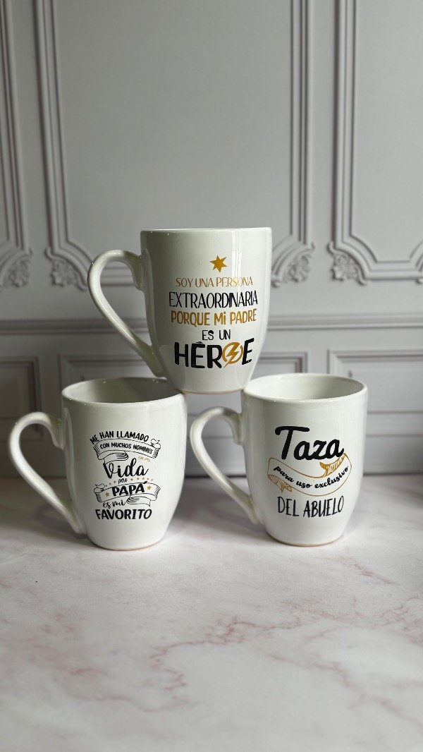 Producto - Taza bombe papá - dorado