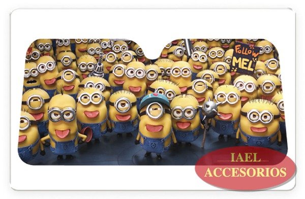 Producto - CORTINA MINIONS PARABRISA METALIZADA 130X60CM