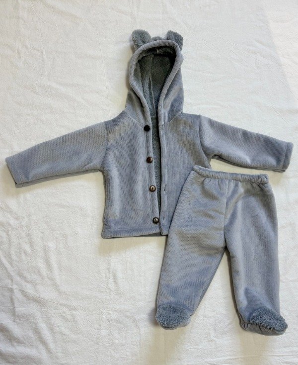 Producto - Conjunto Campera + Ranita Corderito Gris