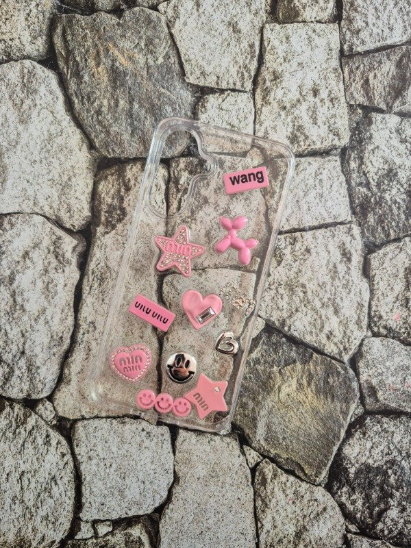 Producto - Funda rigida charms Samsung A36/A56 rosa