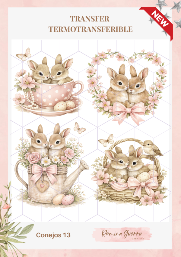 Producto - Transfer termotransferible - Conejos 13