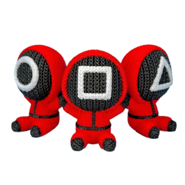 Producto - Muñecos El juego del Calamar 3D efecto tejido