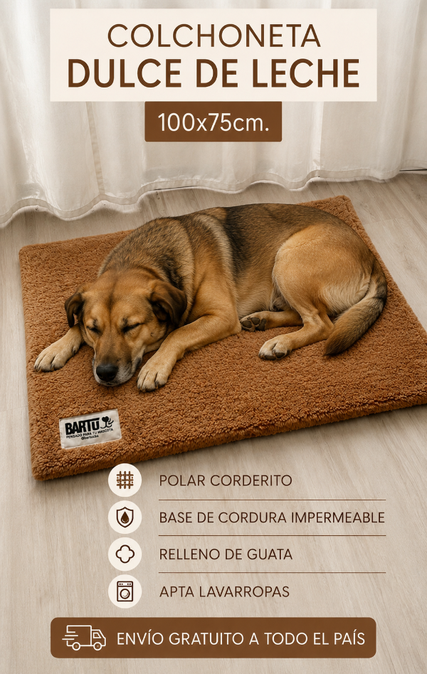 Producto - COLCHONETA POLAR CORDERITO DULCE DE LECHE