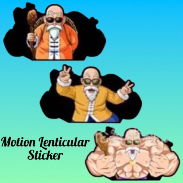 Producto - Sticker Lenticular Dragon Ball Maestro Roshi