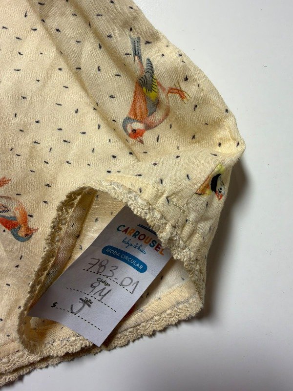 Producto - Vestido amarillo con pájaros Little Akiabara 9 meses - 4