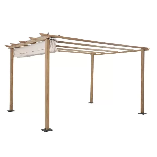 Producto - Pérgola de aluminio Supreme importada retráctil 3x4 m Beige