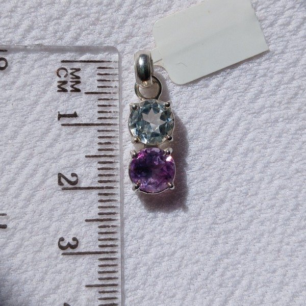Producto - Dije Plata 925 con amatista y topacio claro - 3