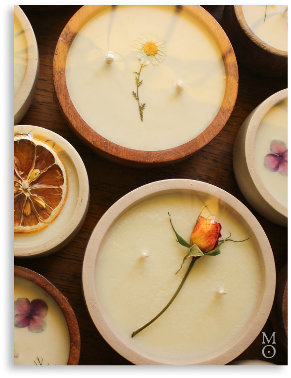 Producto - Velas Botánicas - Cuencos blancos