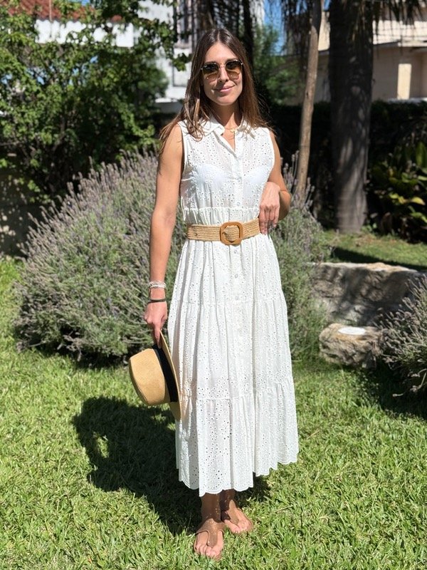 Producto - Vestido de broderie con botones