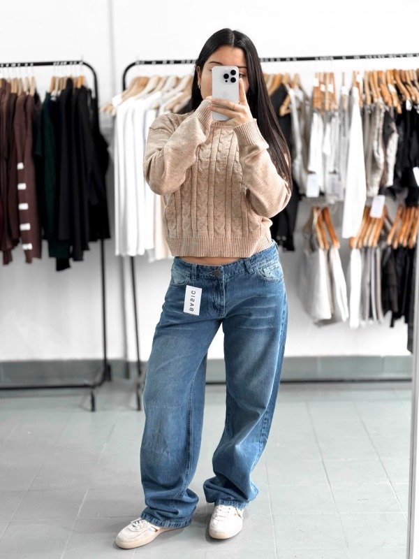Producto - Jean Wide Leg Aspen tiro bajo azul