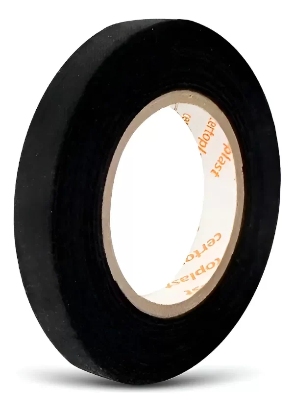 Producto - Cinta De Tela Certoplast 9mm X 12mts Liso Negro