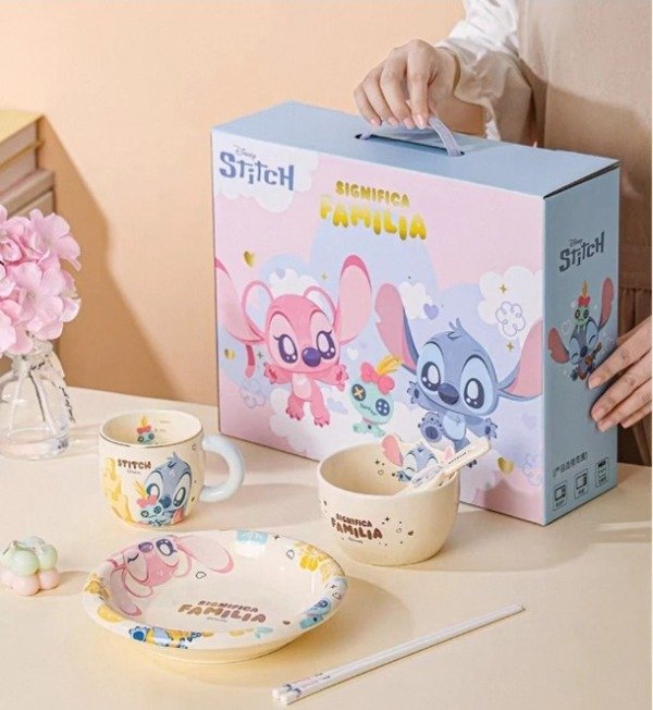 Producto - Set  vajilla para 1 Stich cerámica con licencia oficial