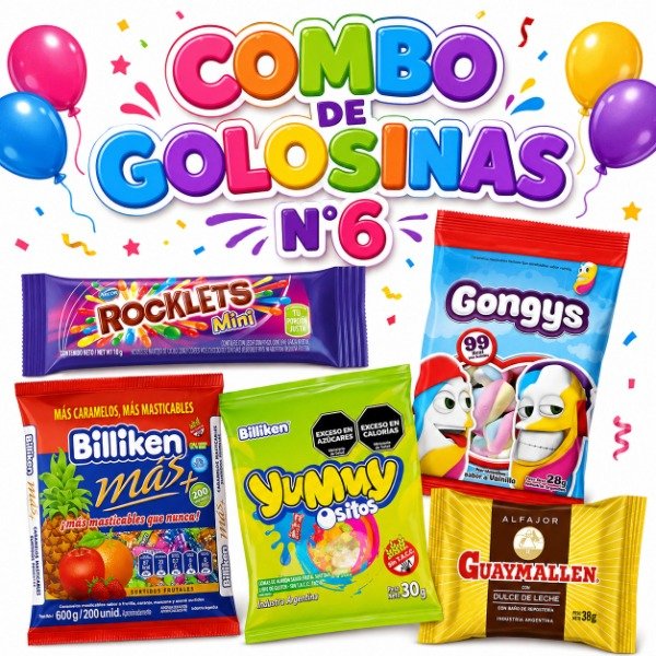 Producto - COMBO DE GOLOSINAS PARA CUMPLEAÑOS 6