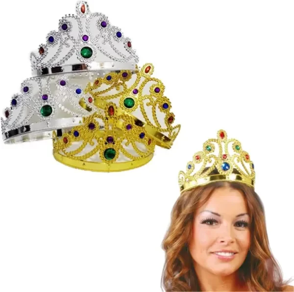 Producto - CORONA PRINCESA DORADA/ PLATEADA  X1U FJ2559 (ELEGIR COLOR)