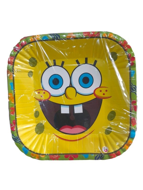 Producto - Platos polipapel Bob esponja x8u.