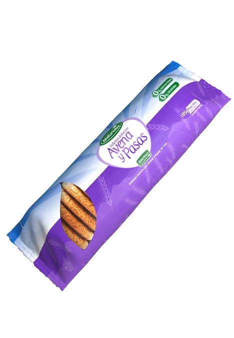 Producto - Galletitas Avena y Pasas 185g. Caja x 15 u.