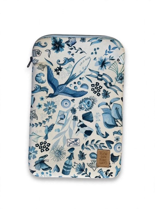 Producto - Funda notebook chica Argentina Celeste