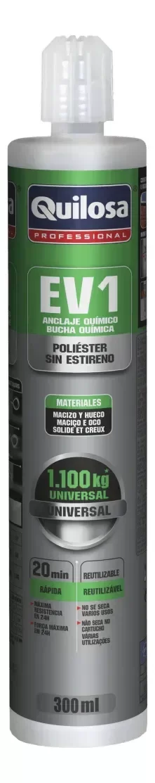 Producto - Anclaje Químico Ev1 Poliester Sin Estireno Gris 300 Ml