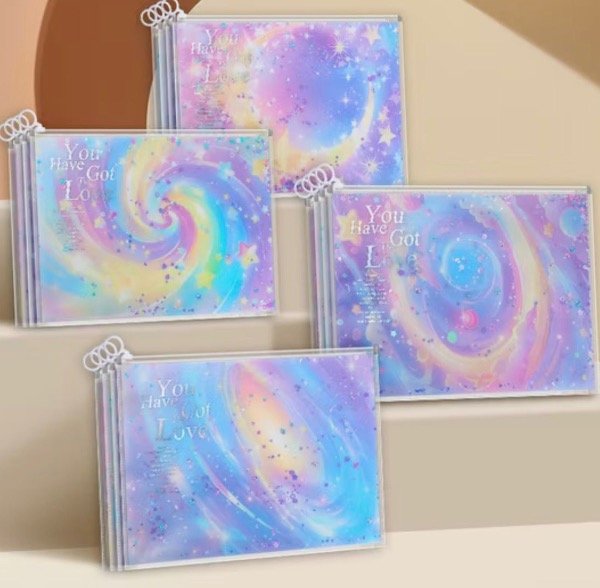 Producto - Sobre universo con glitter A4 ziploc