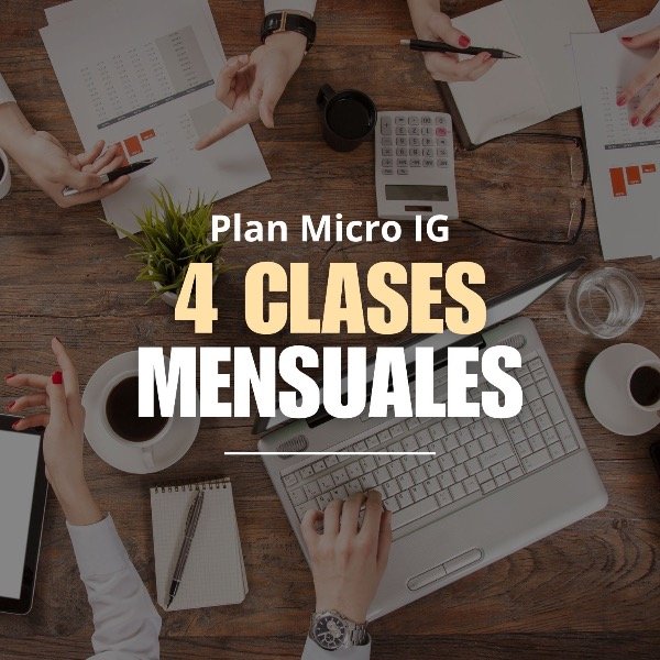 Producto - Plan Micro IG / 4 Clases mensuales