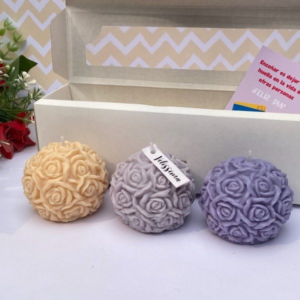 Producto - Triple velitas florales