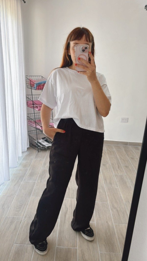 Producto - Palazo lino negro