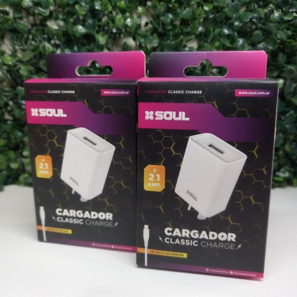 Producto - CARGADOR CON CABLE DESMONTABLE TIPO MICO USB SOUL