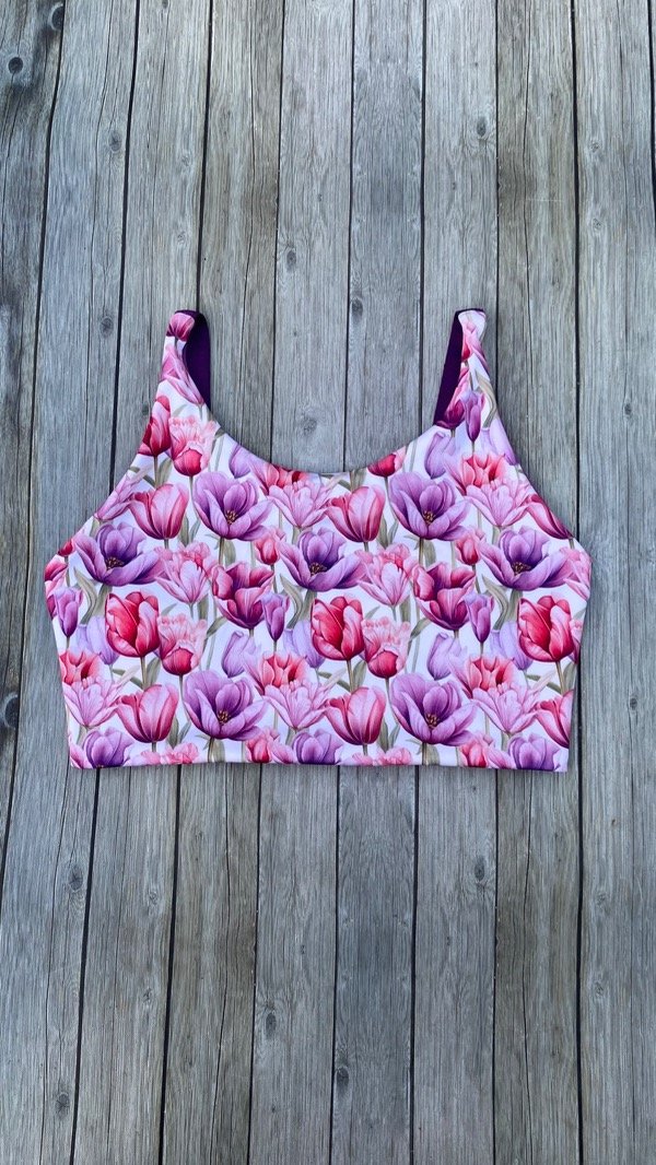 Top Love reversible colección Tulipanes rosas