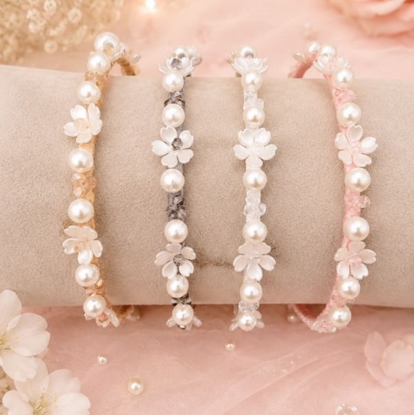 Producto - Vincha Flores con PERLAS - 0