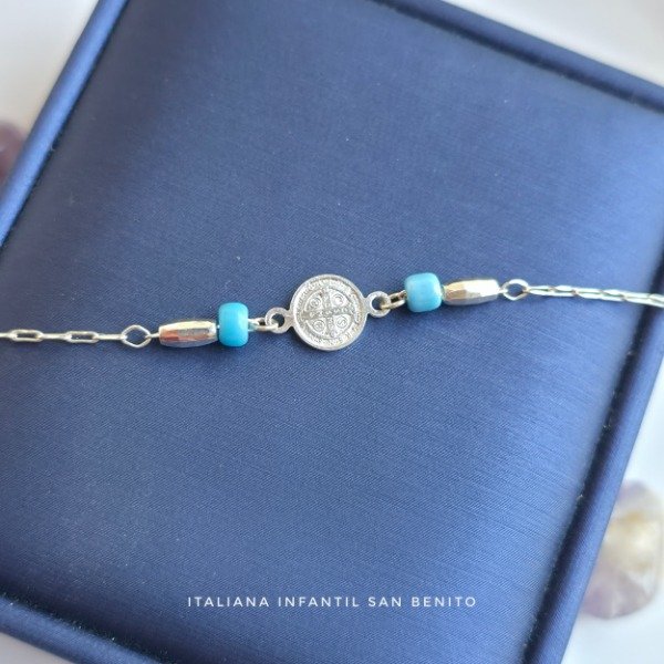 Producto - Pulsera infantil San Benito con esferas
